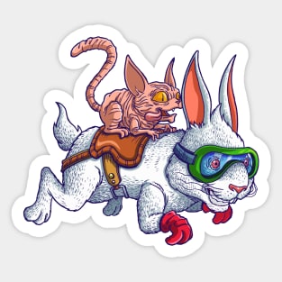 rabbit run Sticker